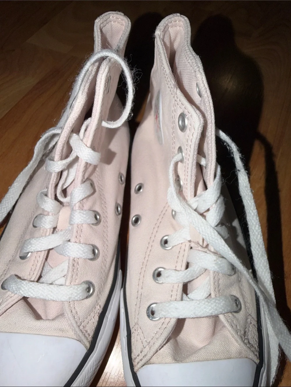 Converse High-Top Canvas Sneakers in Light Pink